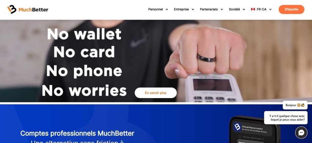 Page d’accueil de l’entreprise MuchBetter