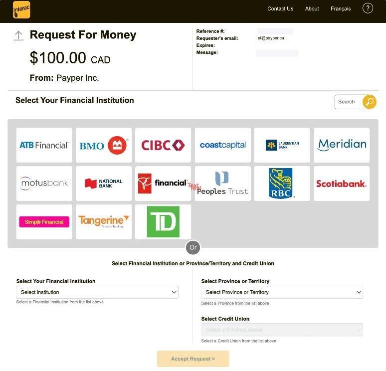 selection de banque avec Payper, Inc