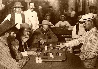 Classic casino game of Faro being played in 1895