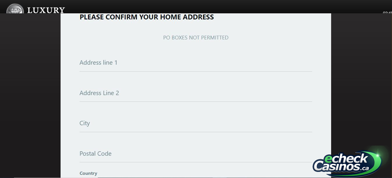 registration prompt screenshot 4 : address