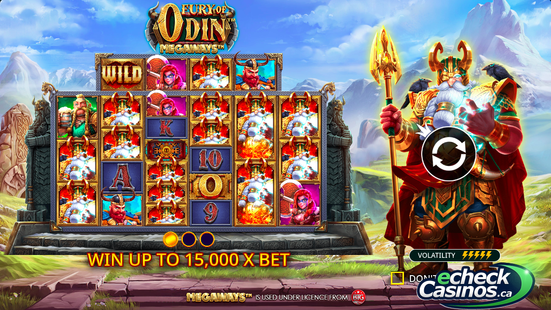 Screenshot of the Fury of Odin Megaways eCheck slot