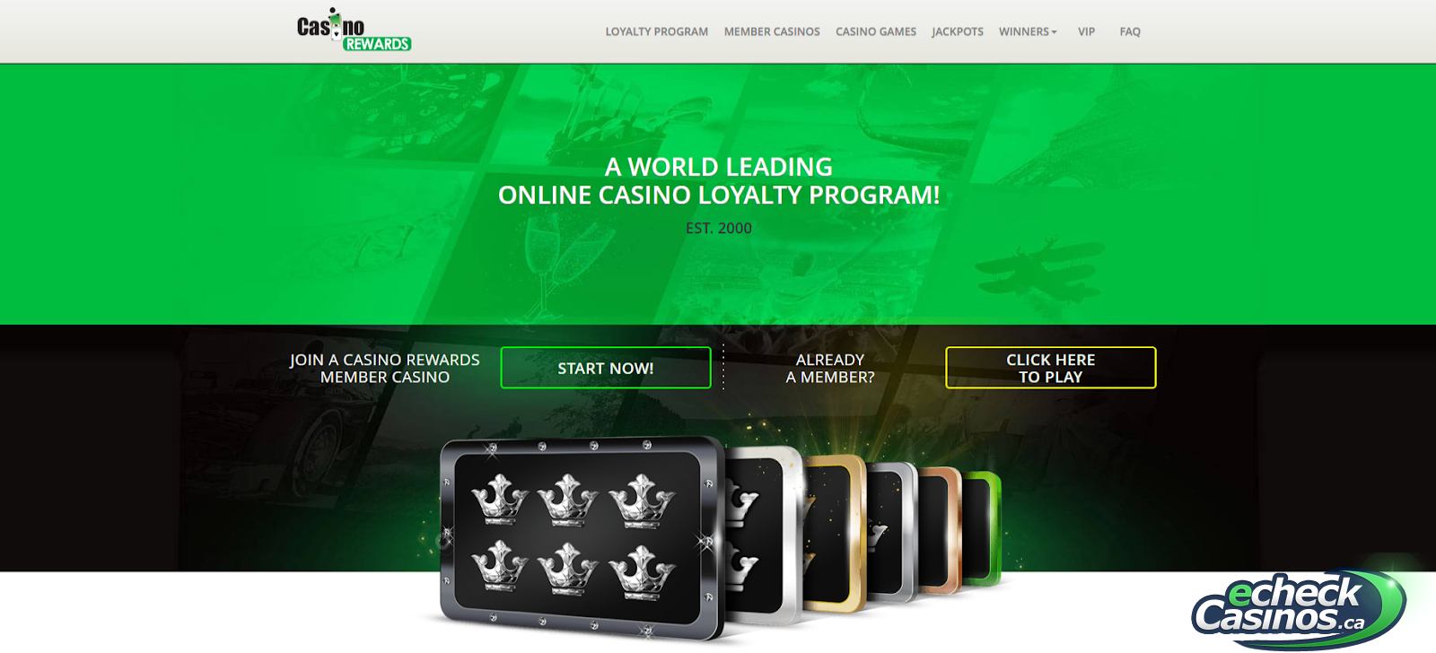 Casino Rewards Welcome Screen