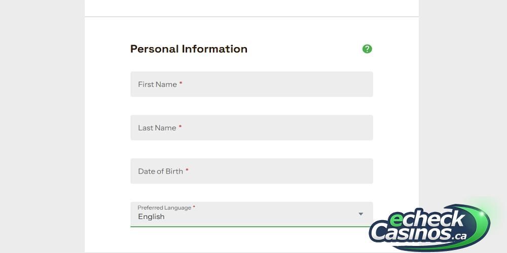 Grizzly’s Quest Casino Sign-Up Page Step 2