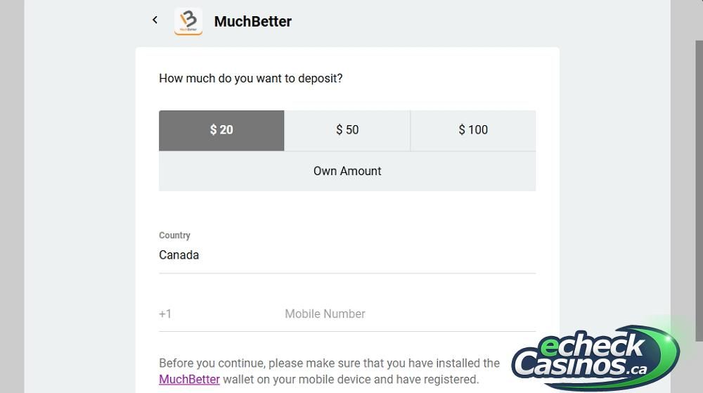 MuchBetter Casino Deposit Options in Canada