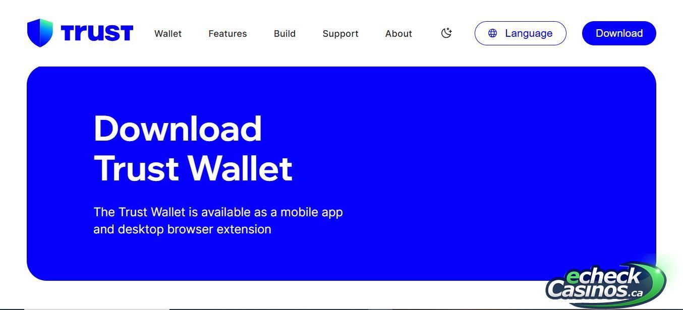 Trust Wallet used for storing and sending USDT